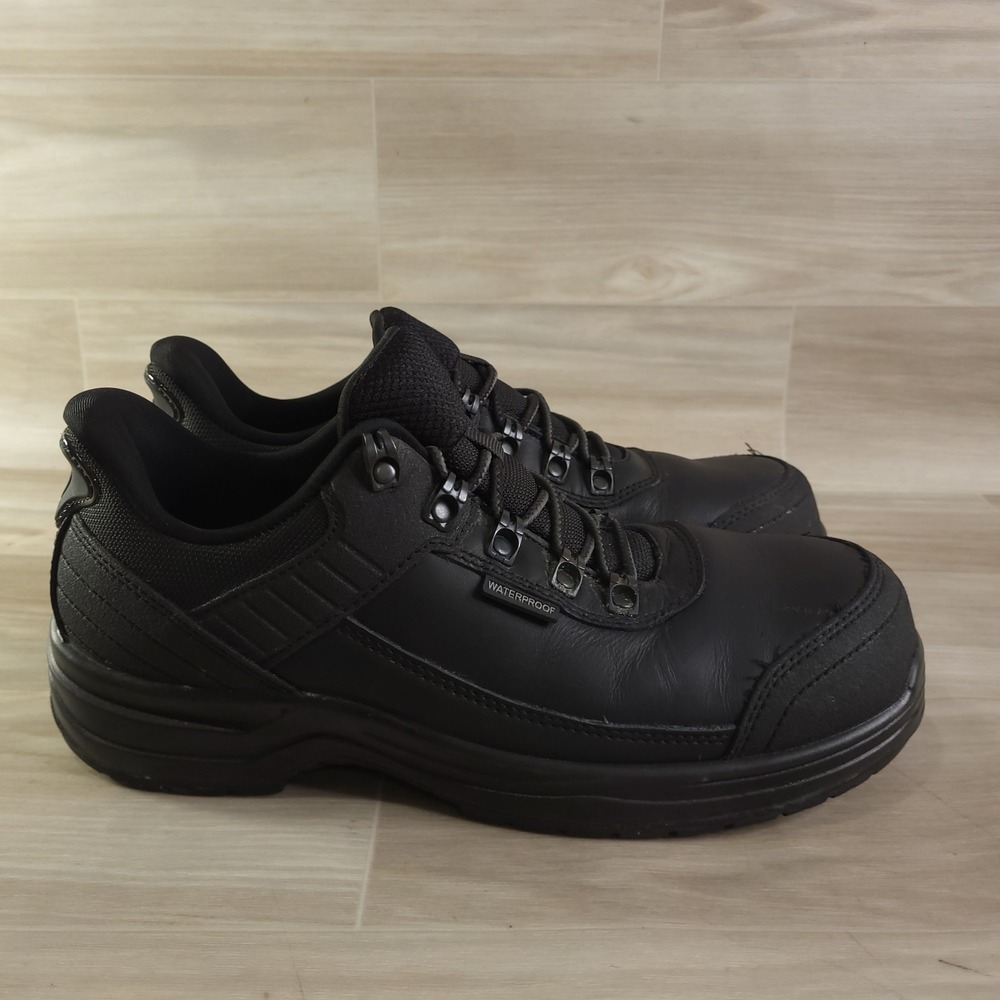 Orthofeet 20081-D Work Shoes Mens 8.5 Black Waterproof Leather Safety Toe EH